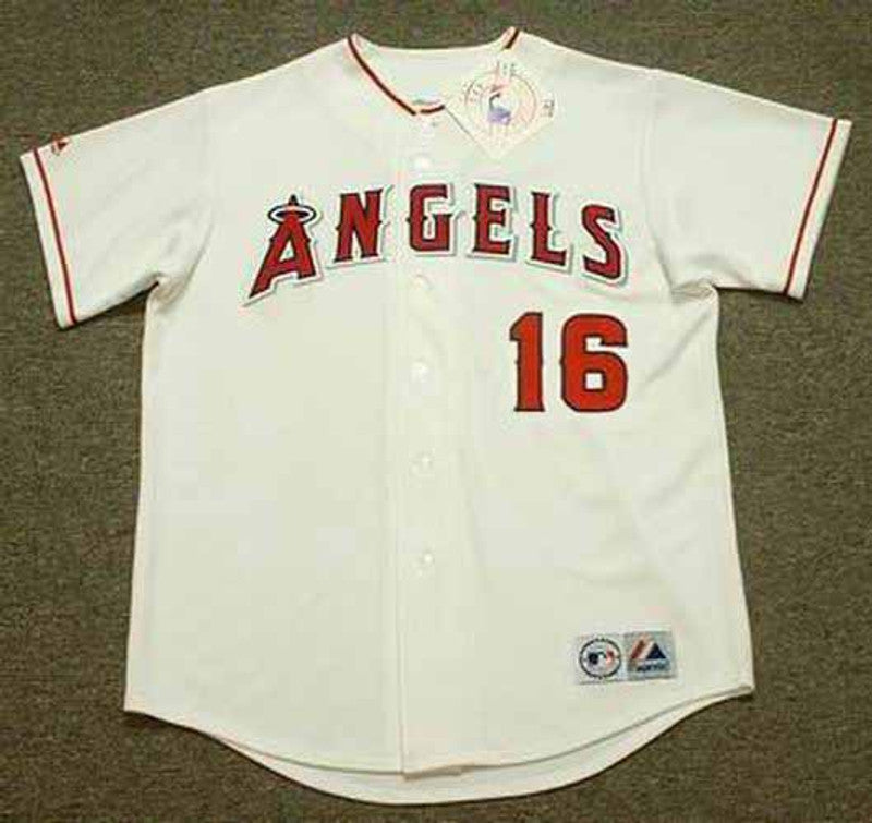 Garret Anderson Anaheim Angels 2002 Home Throwback Baseball Jersey jersey front view