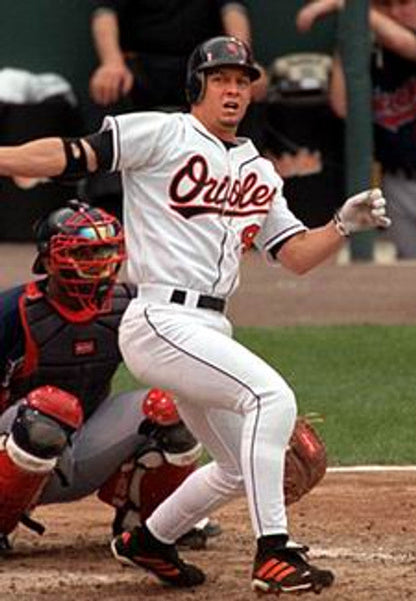 Baltimore Orioles Brady Anderson MLB jersey front view