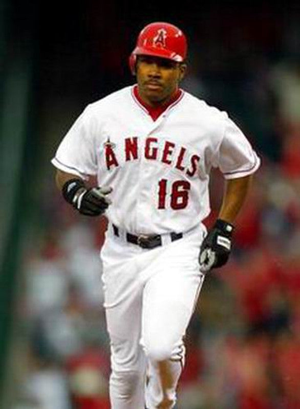 Garret Anderson Anaheim Angels 2002 Home Throwback Baseball Jersey jersey front view