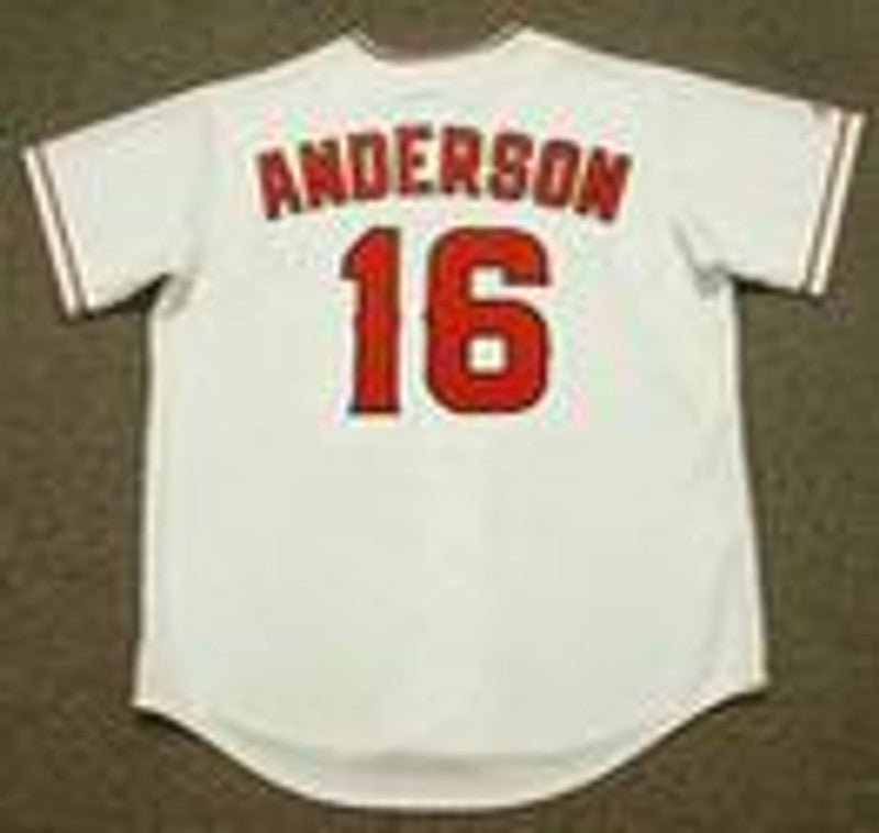Garret Anderson Anaheim Angels 2002 Home Throwback Baseball Jersey jersey front view