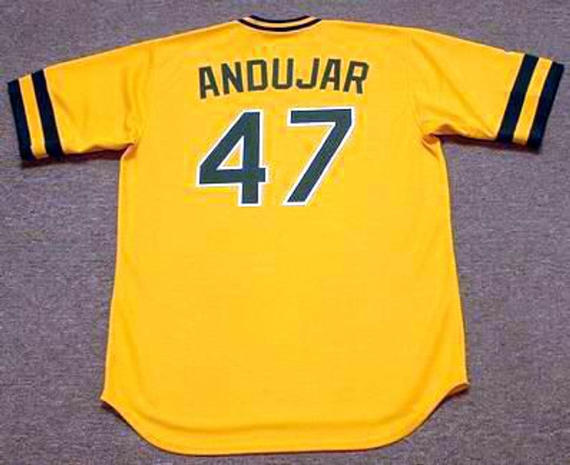 Oakland Athletics Joaquin Andujar Cooperstown MLB jersey front view