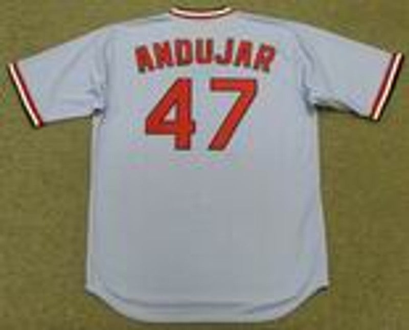 Joaquin Andujar St Louis Cardinals 1982 Cooperstown Away Baseball Stitched Jersey jersey front view