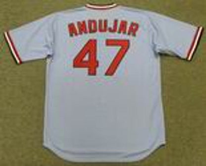 Joaquin Andujar St Louis Cardinals 1982 Cooperstown Away Baseball Stitched Jersey jersey front view