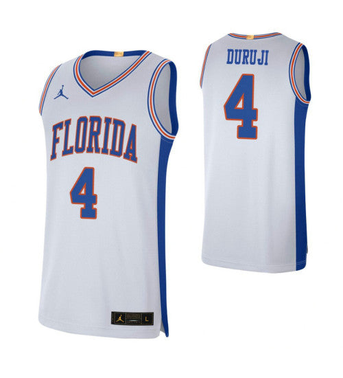Florida Gators 4 Anthony Duruji Retro Limited College Basketball Jersey White | Stitched Jersey RTJS 4547