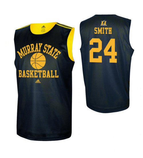 Murray State Racers Anthony Smith Practice College Basketball Jersey Navy Blue stitched college jersey