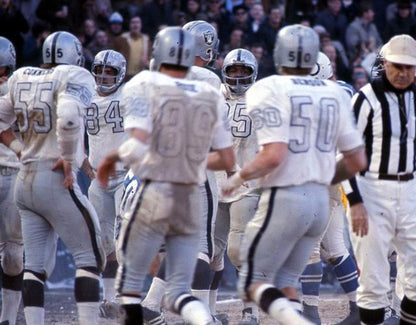 Oakland Raiders Name Number NFL jersey front view