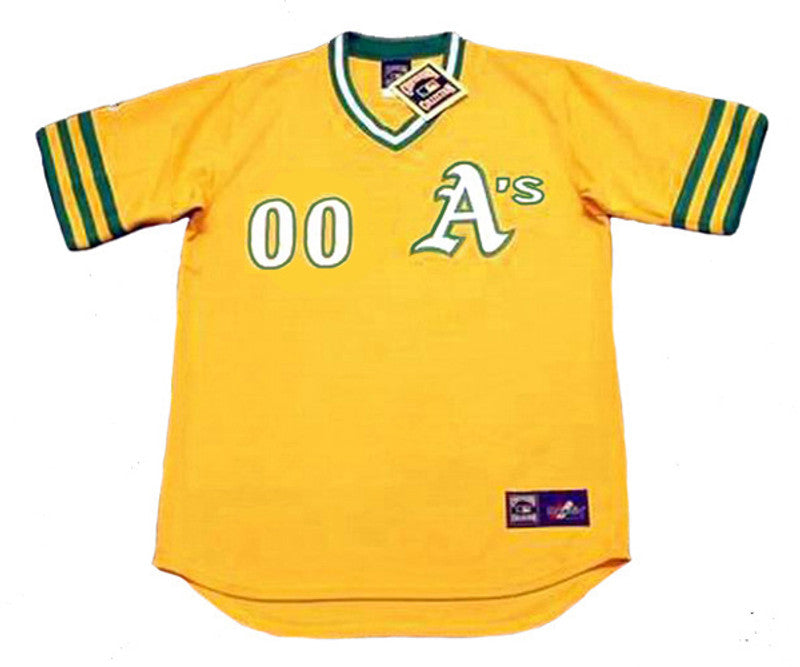 Oakland Athletics Cooperstown Name Number MLB jersey front view