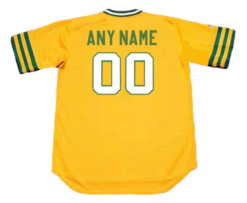 Oakland Athletics Cooperstown Name Number MLB jersey front view