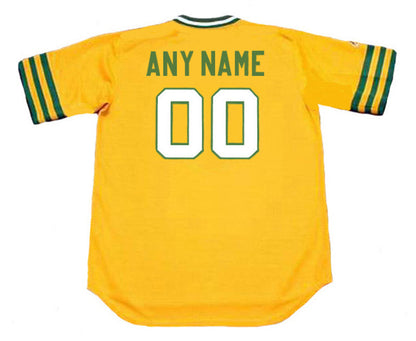 Oakland Athletics Cooperstown Name Number MLB jersey front view