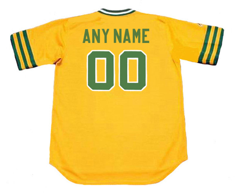 Oakland Athletics Cooperstown Name Number MLB jersey front view