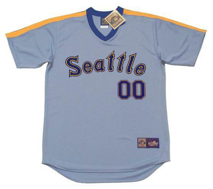 Seattle Mariners 1980s Cooperstown Name Number MLB jersey front view