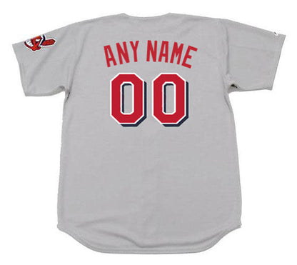 Cleveland Indians Cooperstown Name Number MLB jersey front view