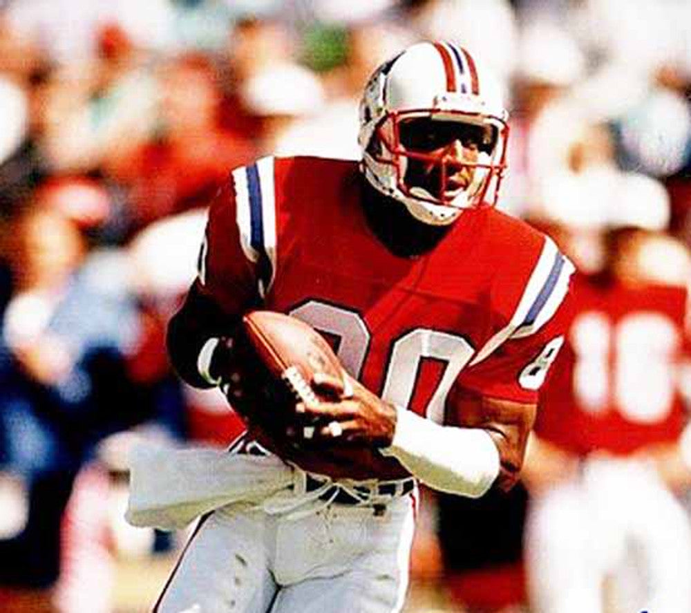 New England Patriots 1980s Name Number NFL jersey front view