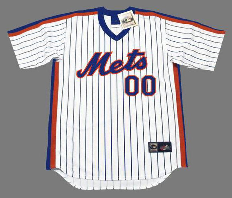 New York Mets 1980s Cooperstown Name Number MLB jersey front view
