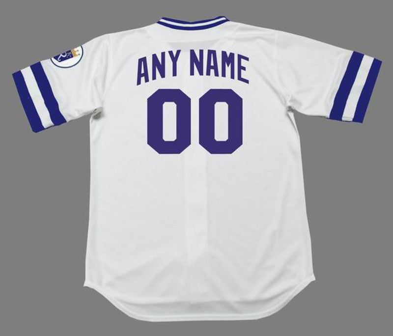 KCR KCR 1980s Cooperstown Home Custom Name Number Stitched Jersey, Vintage Baseball Jersey, Retro Sewn Jersey