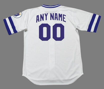 KCR KCR 1980s Cooperstown Home Custom Name Number Stitched Jersey, Vintage Baseball Jersey, Retro Sewn Jersey
