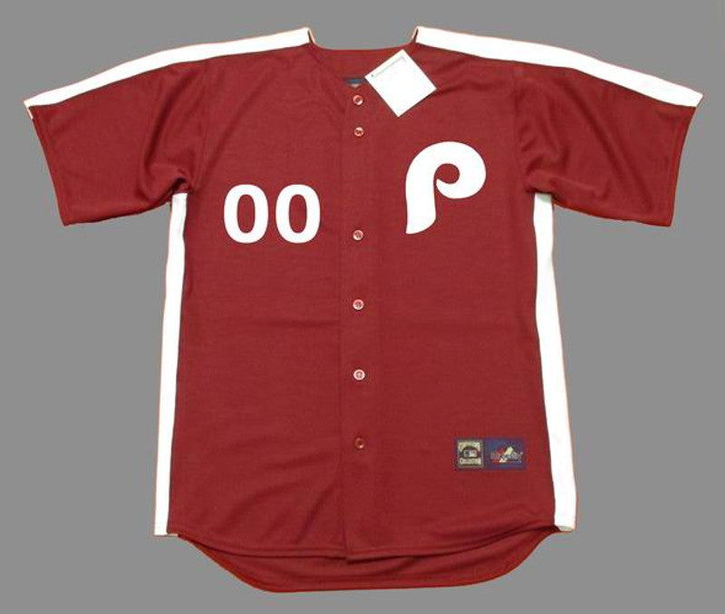 Philadelphia Phillies Cooperstown Name Number MLB jersey front view