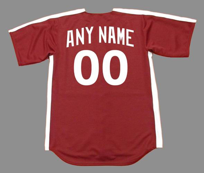Philadelphia Phillies Cooperstown Name Number MLB jersey front view