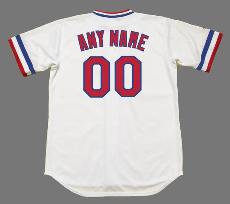 Texas Rangers 1980s Cooperstown Name Number MLB jersey front view