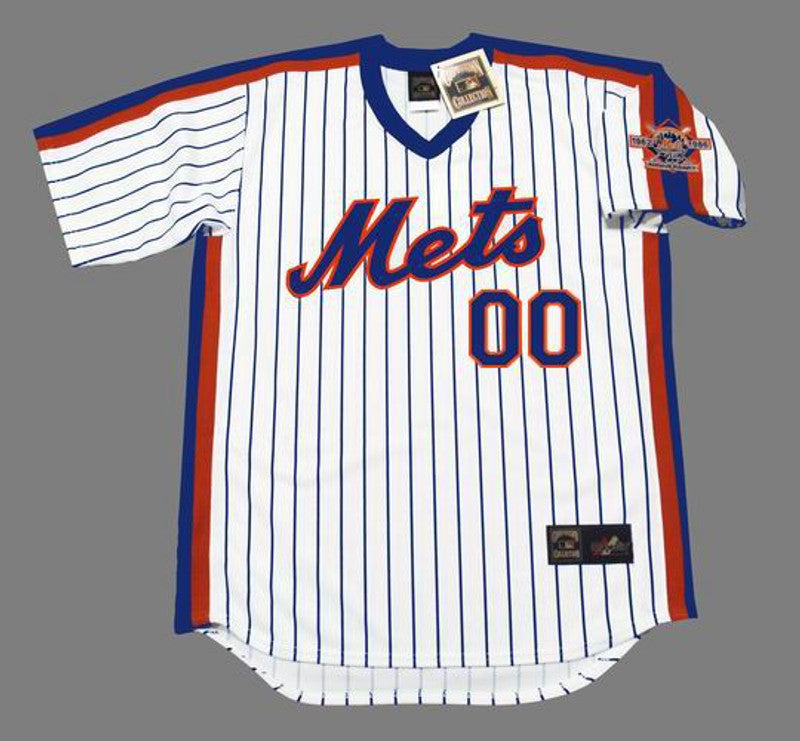 New York Mets Cooperstown Name Number MLB jersey front view
