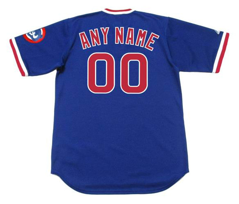 Chicago Cubs 1980s Cooperstown With Any Name MLB jersey front view