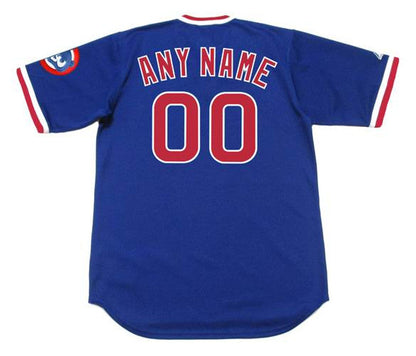 Chicago Cubs 1980s Cooperstown With Any Name MLB jersey front view