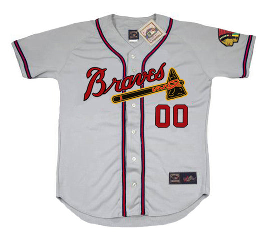 Milwaukee Braves 1950S Away Throwback Custom Name Number Stitched Jersey jersey front view