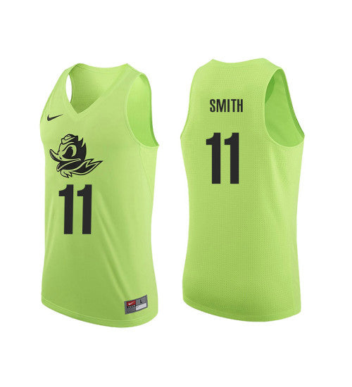 Oregon Ducks #11 Keith Smith College Basketball Jersey Apple Green stitched college jersey