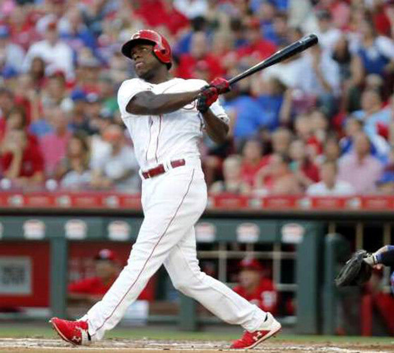 Cincinnati Reds Aristides Aquino MLB jersey front view
