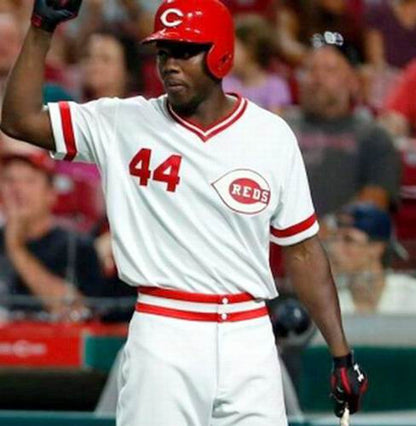 Cincinnati Reds Aristides Aquino MLB jersey front view