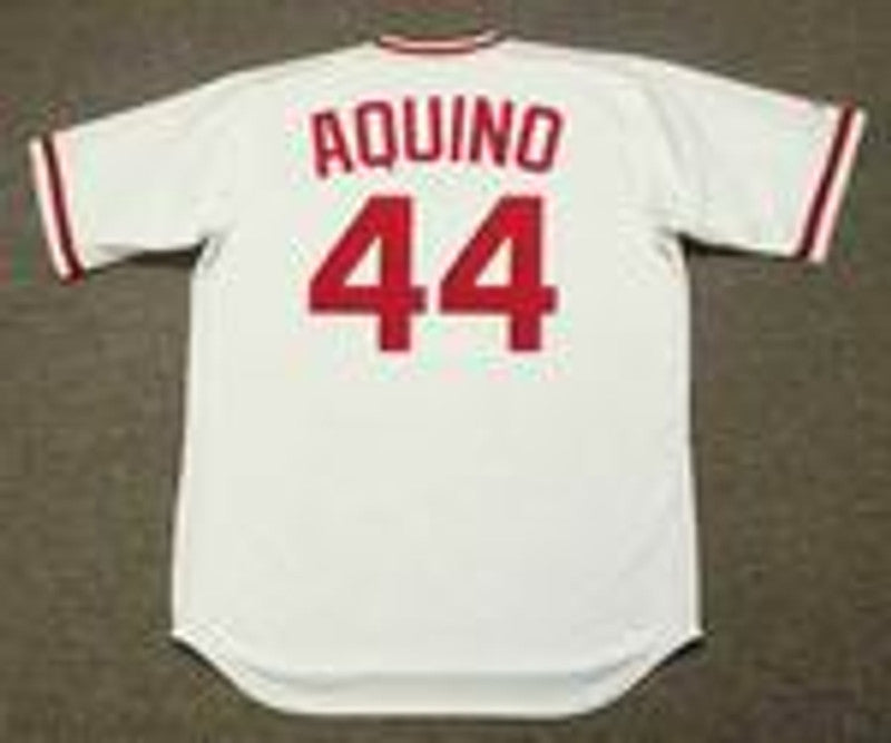 Cincinnati Reds Aristides Aquino MLB jersey front view