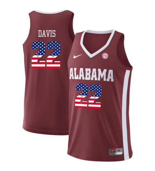 Alabama Crimson Tide 22 Armond Davis College Basketball Jersey Red 5938 | Stitched Jersey RTJS 5810
