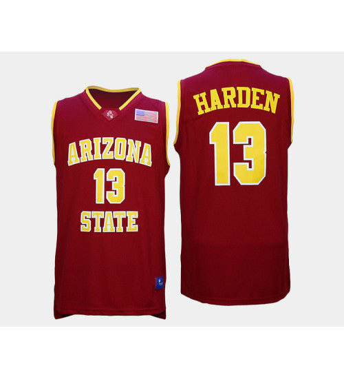 Arizona State Sun Devils 13 James Harden Red Road College Basketball Jersey stitched basketball jersey for game day fanwear
