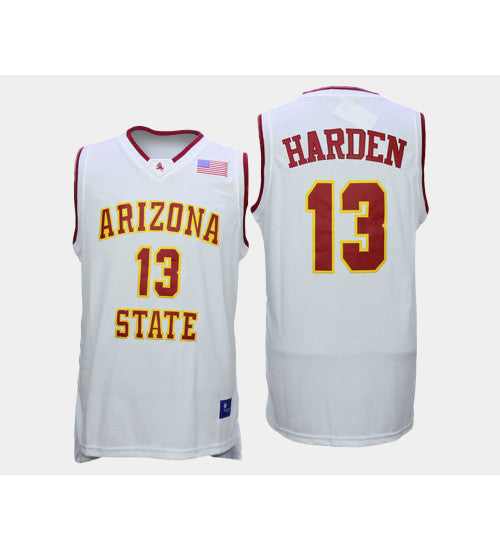 Arizona State Sun Devils 13 James Harden White Home College Basketball Jersey stitched basketball jersey for game day fanwear