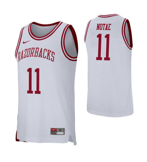 Arkansas Razorbacks Retro Jd Notae College Basketball Jersey White | Stitched Jersey RTJS 5444