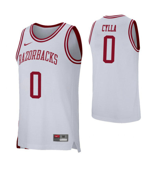 Arkansas Razorbacks 0 Jeantal Cylla White College Basketball Jersey | Stitched Jersey RTJS 5476