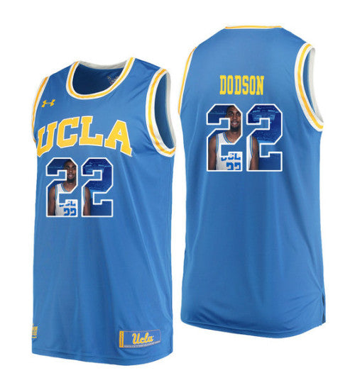 UCLA Bruins Armani Dodson #22 Blue stitched throwback college basketball jersey