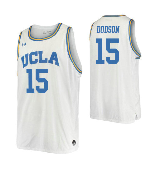 UCLA Bruins Armani Dodson #15 White stitched throwback college basketball jersey