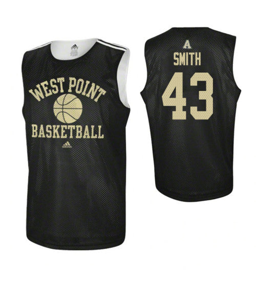 Army Black Knights 43 Keeston Smith Practice College Basketball Jersey Black stitched basketball jersey for game day fanwear