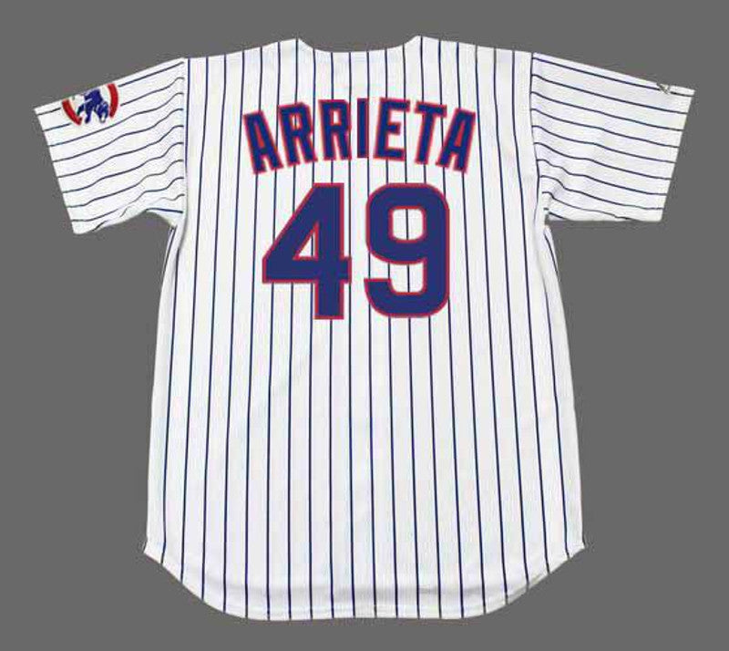 Chicago Cubs Jake Arrieta MLB jersey front view