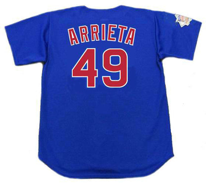 Chicago Cubs Jake Arrieta MLB jersey front view