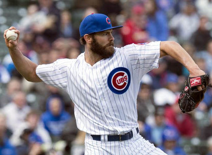 Chicago Cubs Jake Arrieta MLB jersey front view