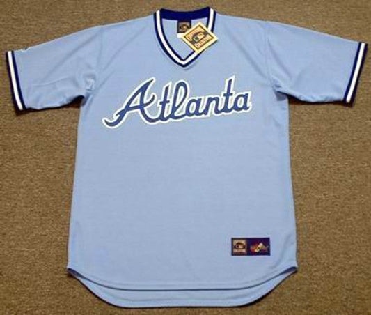 Atlanta Braves 1980s Cooperstown MLB jersey front view