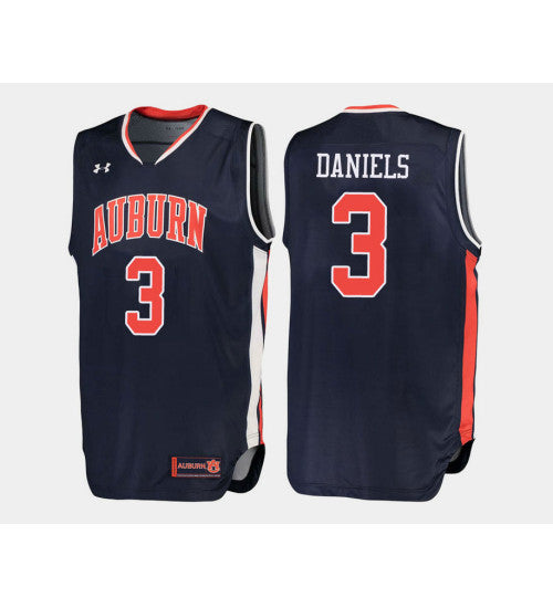 Auburn Tigers 3 Marquis Daniels Navy Road College Basketball Jersey | Stitched Jersey RTJS 5401