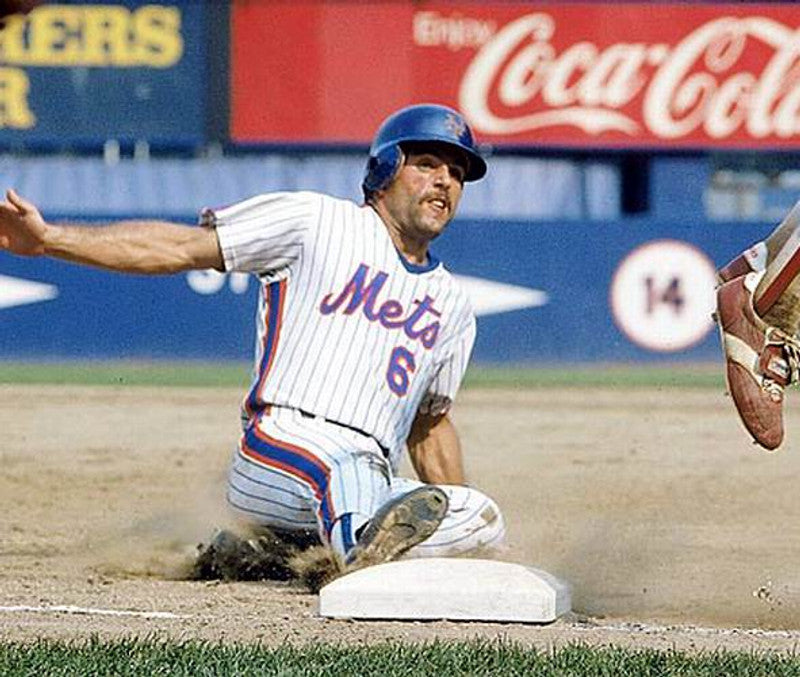 New York Mets Wally Backman Cooperstown MLB jersey front view