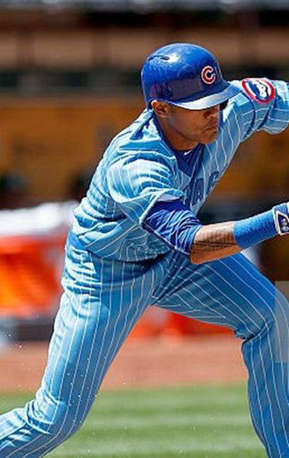Chicago Cubs Javier Baez 1980s Cooperstown MLB jersey front view