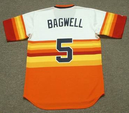 Houston Astros Jeff Bagwell 1980s Cooperstown MLB jersey front view