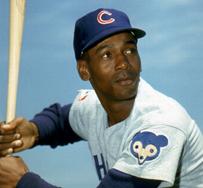 Chicago Cubs Ernie Banks MLB jersey front view