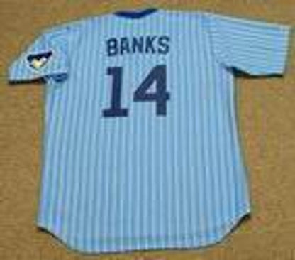 Chicago Cubs Ernie Banks MLB jersey front view