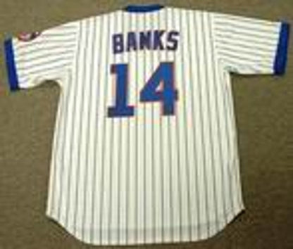 Chicago Cubs Ernie Banks MLB jersey front view